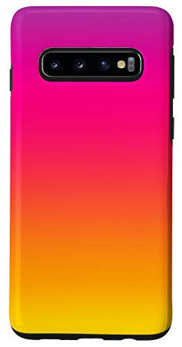 Galaxy S10 Sunset Ombre Gradient Purple Pink Orange Yellow Case