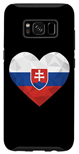 Galaxy S8 I Love Slovakia Flag Heart Low Poly Slovak Travel Vacation Case