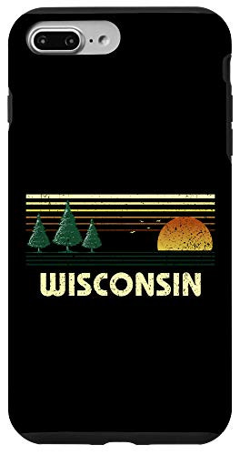 iPhone 7 Plus 8 Plus Vintage Wisconsin Sunset State Travel Souvenir Case