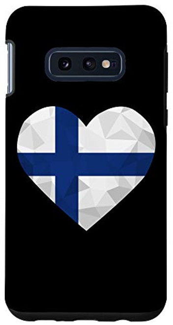 Galaxy S10e I Love Finland Flag Heart Low Poly Finnish Travel Vacation Case