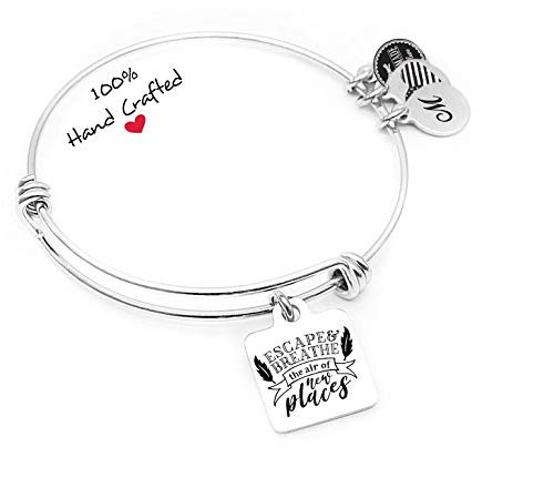 Escape  breathe the air of newplaces  travel  adventure  Personalized bracelet  Personalized jewelery  Bracelet