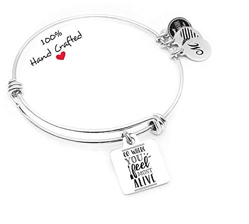 Go where you feel most alive  travel  adventure  Personalized bracelet  Personalized jewelery  Bracelet