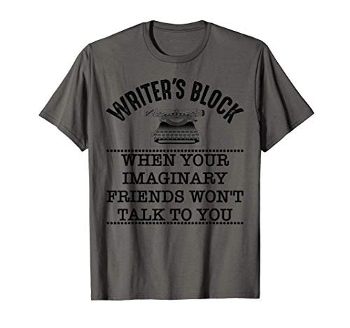Funny Writer s Block Novelist Gift   Cute Authors Men Women T-Shirt