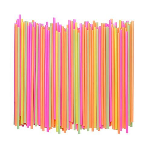 Disposable Plastic Coffee Stirrer Straw - 5 Inch Sip Stir Stick (Mixed, 1,000)