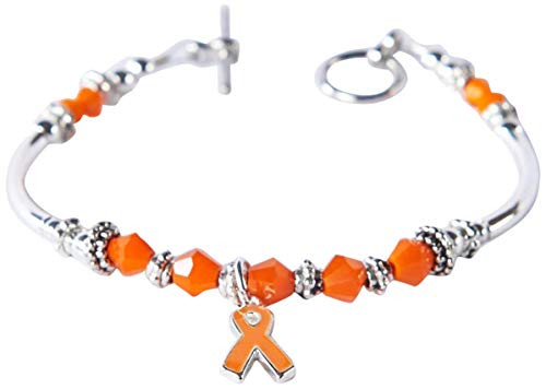 Leukemia Cancer Orange Awareness Ribbon Charm Bracelet Multiple Sclerosis MS Kidney and Spinal Cancer Kidney Disease RSDS. Show support. Beaded. Leukemia Cancer Orange Awareness Ribbon Charm Bracelet Multiple Sclerosis MS Kidney and Spinal Cancer Kidney Disease RSDS. Show support. Beaded.