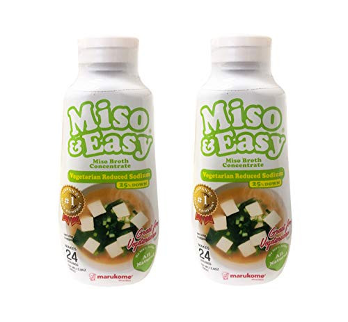 Japanese Marukome All Natural Miso  and  Easy Miso Broth Tube 2 Pack  Vegetarian
