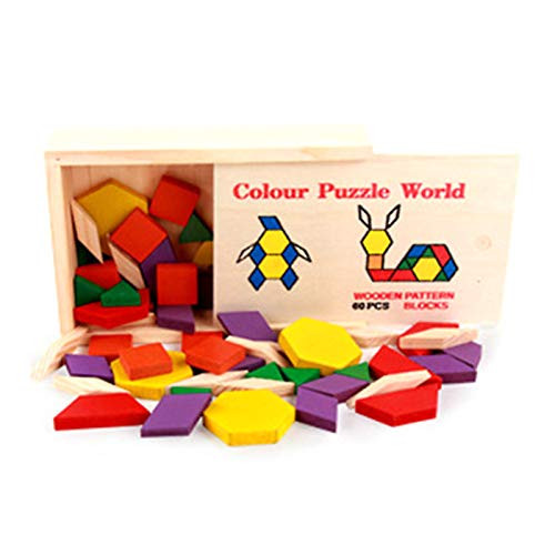Puzzle 1 Set Kids Pattern Blocks Geometric 3D Games Educational Montessori Tangram Toys - B Puzzle 1 Set Kids Pattern Blocks Geometric 3D Games Educational Montessori Tangram Toys - B