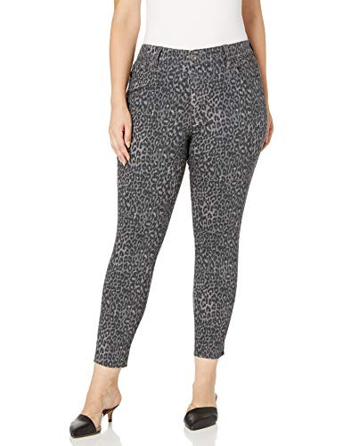 Jessica Simpson Women s Plus Size Adored Curvy High Rise Ankle Skinny Jean  Charcoal - Wild Cat  14W