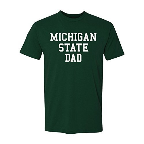 AS14NL - Michigan State Spartans Dad Basic Block Premium NLA T Shirt - 2X-Large - Forest