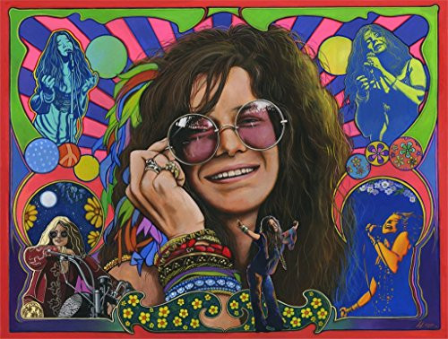 Janis Joplin Psychodelic Art Picture on Mouse Pad Mousepad Classic Vintage Old Music Computer Desktop Supplies