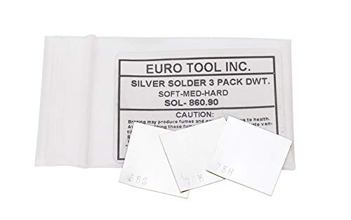 3pc Silver Solder Sheet 1dwt Ea- Soft Medium Hard   SOL-860.90
