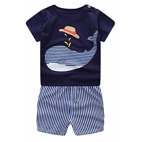 WOCACHI Toddler Baby Girls Clothes  Newborn Infant Baby Boys Girls Cartoon Whale Tops Shirt plusPants Outfits Set Sundress Mom Daughter Son Coverall Layette Sets Best Gift Multi Essentials 0-3M