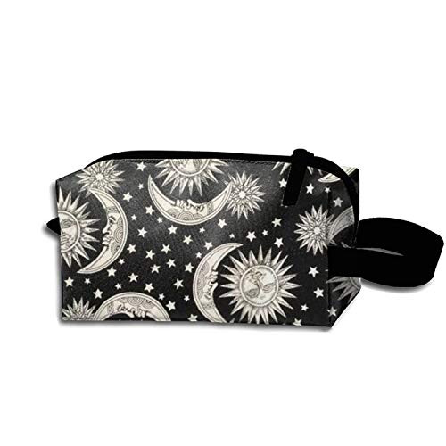 Cosmetic Bags Travel Portable Makeup Pouch Sun  Moon  Stars Clutch Bag with Zipper Cosmetic Bags Travel Portable Makeup Pouch Sun  Moon  Stars Clutch Bag with Zipper
