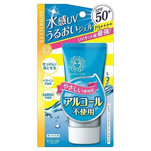 ISEHAN Kiss Me Japan Sunkiller Perfect Water Essence Sunscreen Gel SPF50 plus PA plus plus plus plus