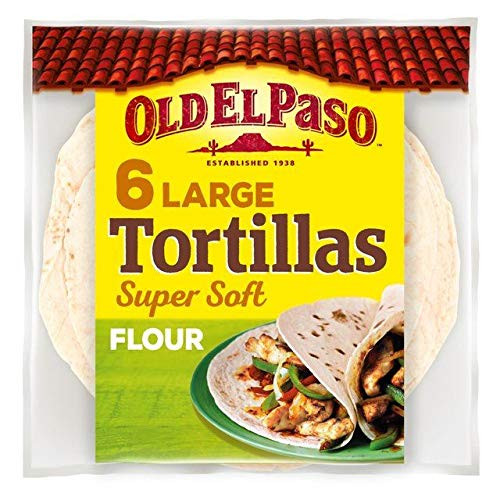 Old El Paso Large Super Soft Flour Tortillas x6 - 350g  0.77 lbs