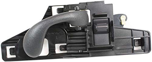 Door Handle compatible with 99 Chevy Blazer Base 4.3L Front Left Side Interior Plastic Black w door lock button