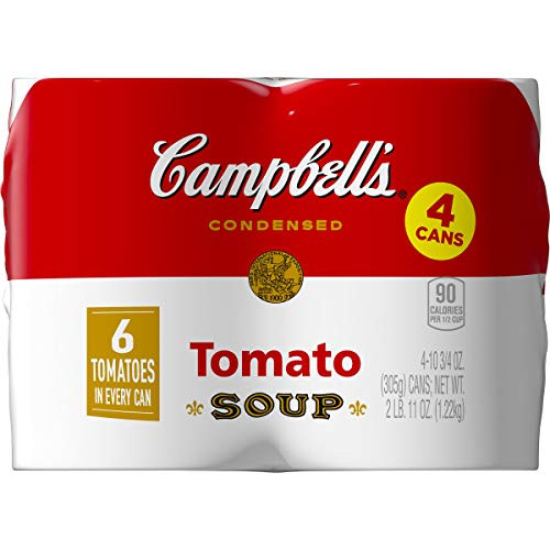 Campbells Condensed Tomato Soup  10.75 Ounce Can with Pop-Top Lid  Pack of 4