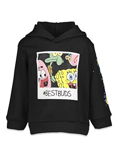 Nickelodeon Spongebob Squarepants Big Boys Fleece Pullover Hoodie Black 14 16