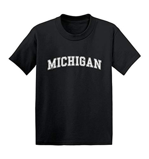 Haase Unlimited Michigan - State Proud Strong Pride Infant Toddler Cotton Jersey T-Shirt  Black  6 Months