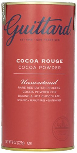 E Guittard Cocoa Powder  Unsweetened Rouge Red Dutch Process Cocoa  Two  2  8oz Cans