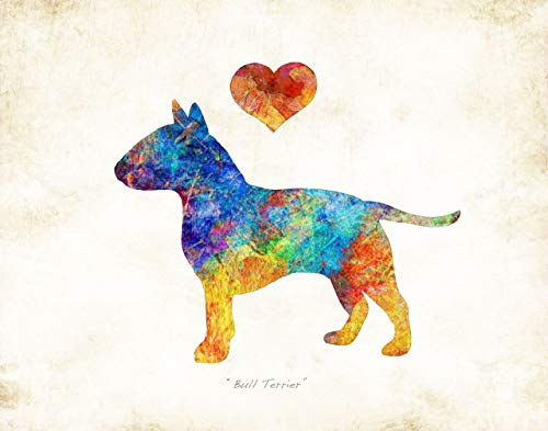 BULL TERRIER Dog Breed Watercolor Art Print by Dan Morris