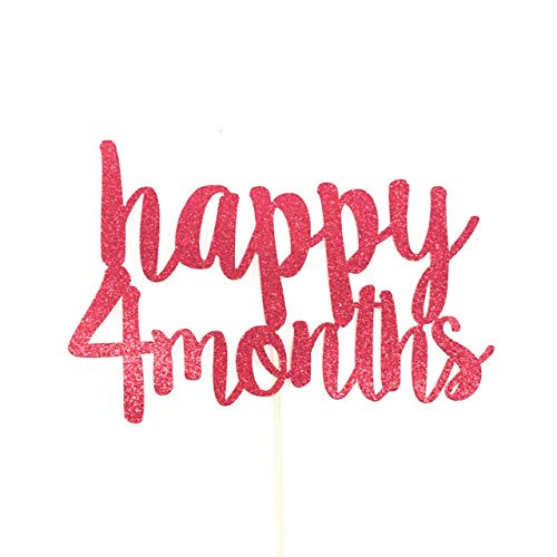 Atelier Elegance Happy 4 Months Cake Topper 4 Months Birthday Cake Topper Four Months Cake Topper Atelier Elegance Happy 4 Months Cake Topper 4 Months Birthday Cake Topper Four Months Cake Topper
