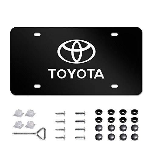 Black Metal Sturdy License Plate Cover Fream for Toyota Tag License Plate for Toyota