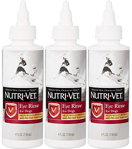 Nutri-Vet 3 Bottles of Eye Rinse for Dogs  4 Ounces each  Also Helps Remove and Prevent Tear Stains
