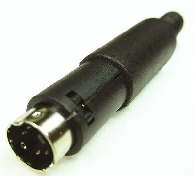 CESS-dn02 Mini DIN Male 4-Pin Plug Cable Connector - 2 PACK
