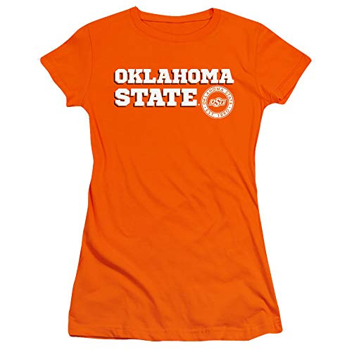 Oklahoma State University Official Block Text Juniors Sheer Fitted T Shirt Orange 2X-Large Oklahoma State University Official Block Text Juniors Sheer Fitted T Shirt Orange 2X-Large