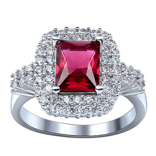 Ransopakul Fashion Emerald Ruby Gemstone 925 Silver Wedding Bridal Ring Jewelry New  6