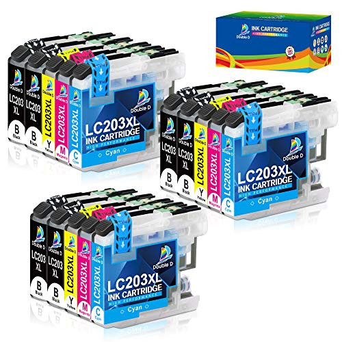 Double D LC203XL LC201XL Compatible Ink Cartridge Replacement for Brother LC203 LC203XL LC201 LC201XL for Brother MFC-J480DW MFC-J880DW J485DW J460DW J680DW J885DW J4420DW J4620DW J5620DW 15-Pack Double D LC203XL LC201XL Compatible Ink Cartridge Replacement for Brother LC203 LC203XL LC201 LC201XL for Brother MFC-J480DW MFC-J880DW J485DW J460DW J680DW J885DW J4420DW J4620DW J5620DW 15-Pack
