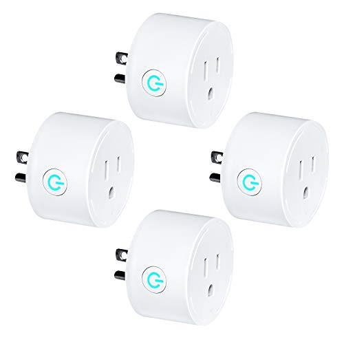 YUSING WiFi Smart Plug  Smart Home Outlet Compatible with Alexa  Echo  and  Google Home  Remote Control Plugs with Timer Function 4 Pack