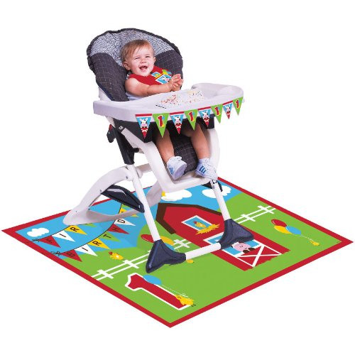 Creative Converting Farmhouse Fun High Chair Birthday Decoration Kit