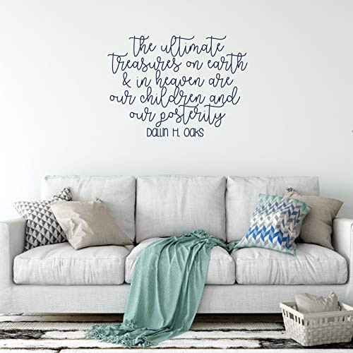 CustomVinylDecor Christian Quotes Wall Decal   The Ultimate Treasures on Earth are our Children   Small  Large   Vinyl Home Decor for Families - LDS Bedroom  Living Room  Family Room  or Laptop