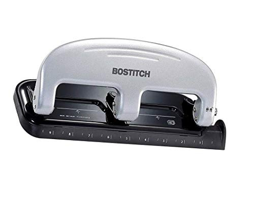 inPRESS 20 Reduced Effort Three-Hole Punch  Silver  Black  2220  - New