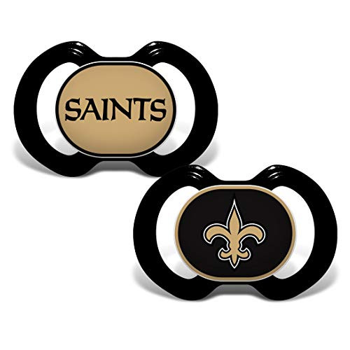 MasterPieces Baby Fanatic NFL New Orleans Saints 2-Pack Pacifiers One Size Team Color MasterPieces Baby Fanatic NFL New Orleans Saints 2-Pack Pacifiers One Size Team Color