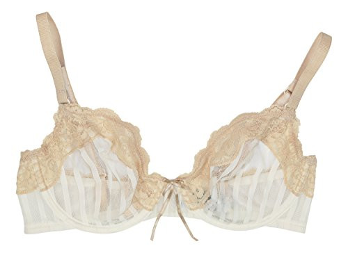 Heidi Klum Heidi Natural Mesh Lace Underwire Bra H20-1168B  Pristine Toasted Almond 32B