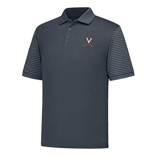 NCAA Virginia Cavaliers Men s Linebacker II Yard Color Block Polo Charcoal Navy Medium NCAA Virginia Cavaliers Men s Linebacker II Yard Color Block Polo Charcoal Navy Medium