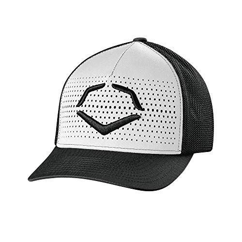 EvoShield XVT Flexfit Hat  Black White - Small Medium