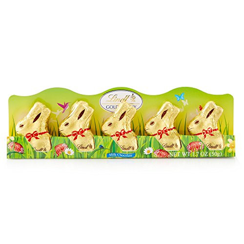 Lindt Mini Gold Bunny  Milk Chocolate  1.76 Ounce  Pack of 5