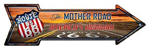 Bargain World Route 66 with Sunset Novelty Mini Metal Arrow with Sticky Notes Bargain World Route 66 with Sunset Novelty Mini Metal Arrow with Sticky Notes
