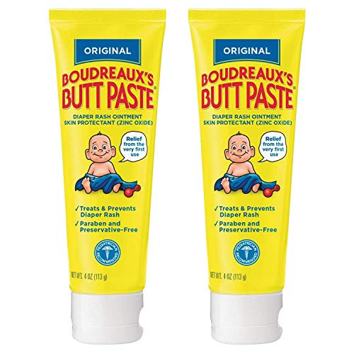 Boudreaux s Butt Paste Diaper Rash Ointment  Original Formula  4-Ounces Tube  2-Units