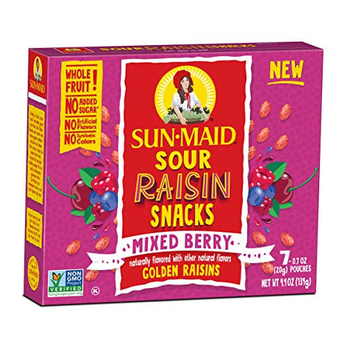 SUN-MAID Sour Raisins 0.7 OZ Mixed Berry 28-count SUN-MAID Sour Raisins 0.7 OZ Mixed Berry 28-count