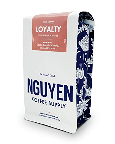 Loyalty Blend Whole Peaberry Robusta Arabica Coffee Bean 12oz  Vietnamese Fair Trade Organic Single Origin Low Acid