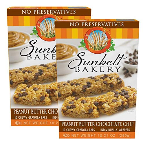 Sunbelt Bakery Peanut Butter Chocolate Chip Chewy Granola Bars  20 Bars