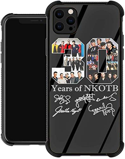 Block Music 30 NKOTB Years On New Kids Glass Phone Case for iPhone 12 12 Pro Max Mini iPhone 11 11 Pro Max XR X Xs iPhone 7 8   SE 2020 7 8 Plus 6 6s 6 6s Plus