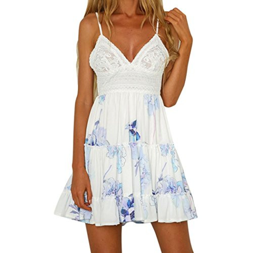 Egmy_Women Dress ????Egmy ?? Clearance ?? Fashion Women Summer Backless Mini Dress White Evening Party Beach Dresses Sundress S Blue Egmy_Women Dress ????Egmy ?? Clearance ?? Fashion Women Summer Backless Mini Dress White Evening Party Beach Dresses Sundress S Blue