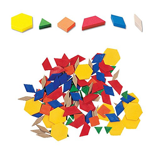 hand2mind ETA Plastic Pattern Blocks  1 2-cm  Set of 100