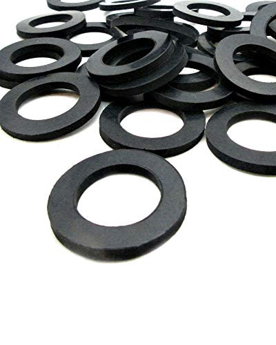 Black Rubber Washer Large Rubber Washers 1 1 4 inch OD x 3 4 inch ID x 1 8 inch Thickness - EPDM Rubber Washers Flat Rubber Washers Round Rubber Washers  Pack of 12
